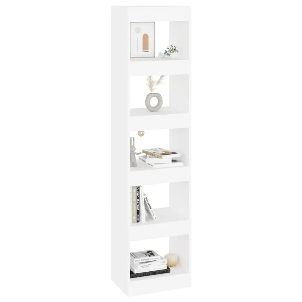 Storage Bookshelf Room Divider White Organiser 40x30x166cm Standing Cabinet