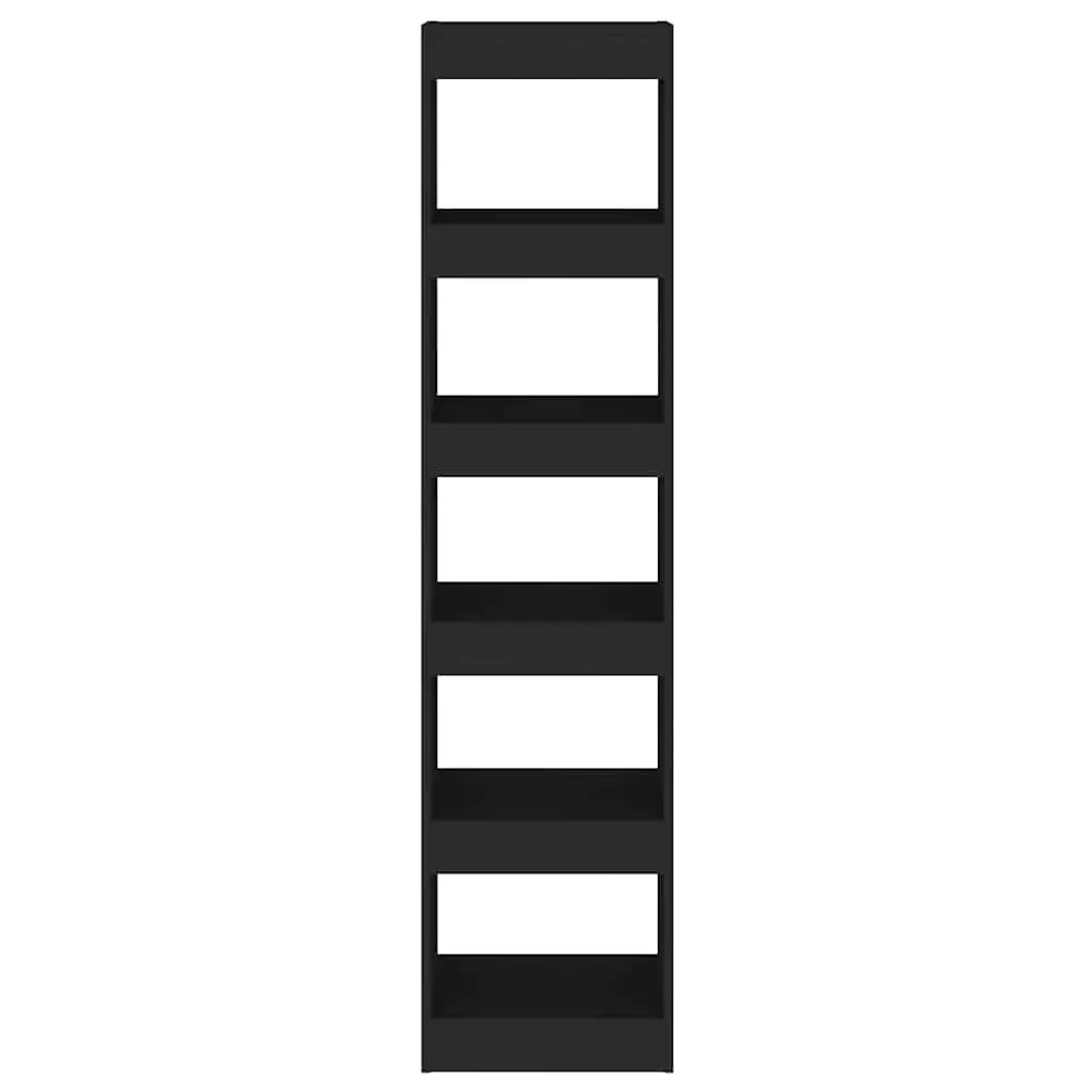 Black Bookshelf Storage Organiser Room Divider for Living Room Hallway 40x30x166cm