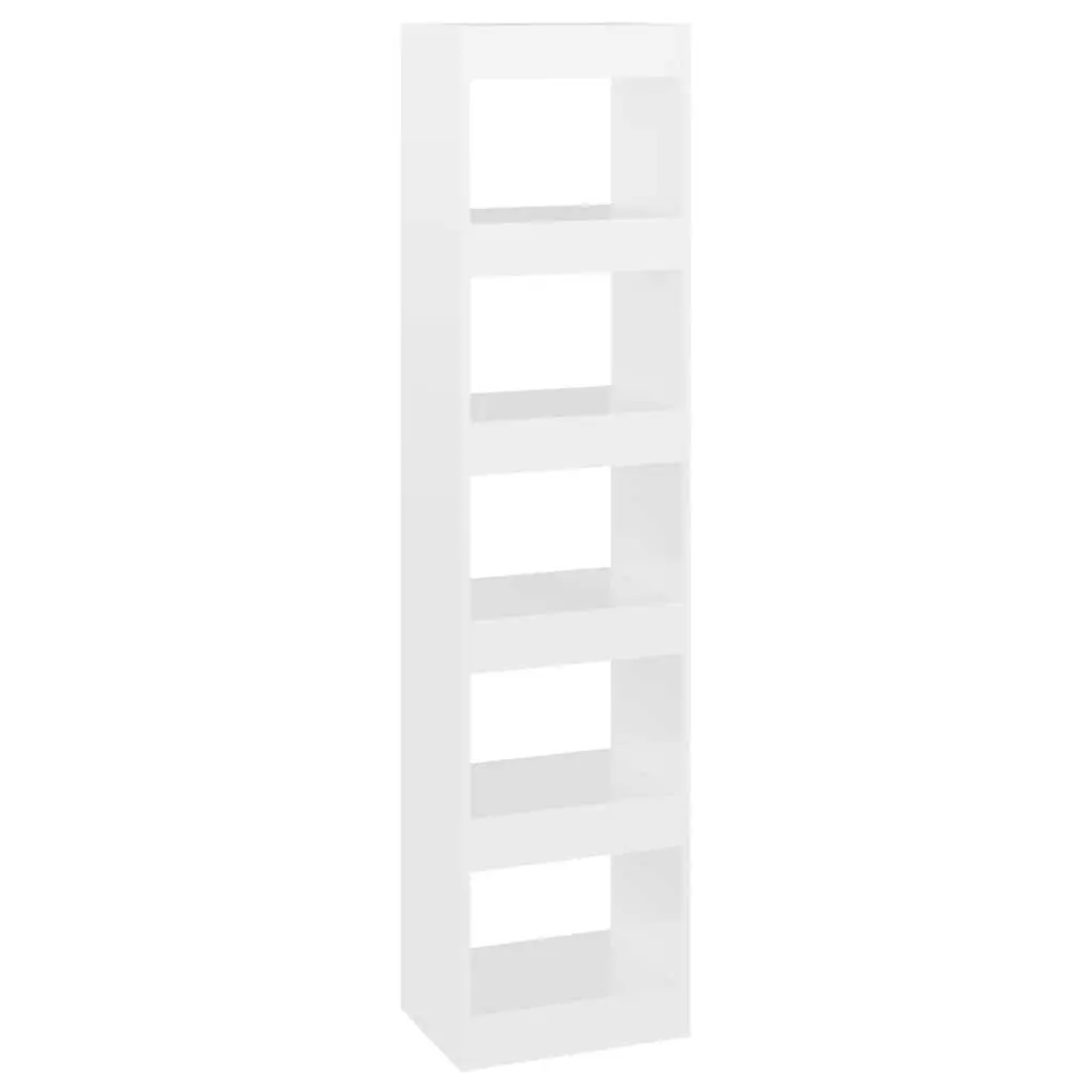 Book Cabinet Room Divider High Gloss White Bookshelf Storage Shelving Unit
