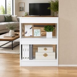 Practical White Book Cabinet for Organized Home Spaces