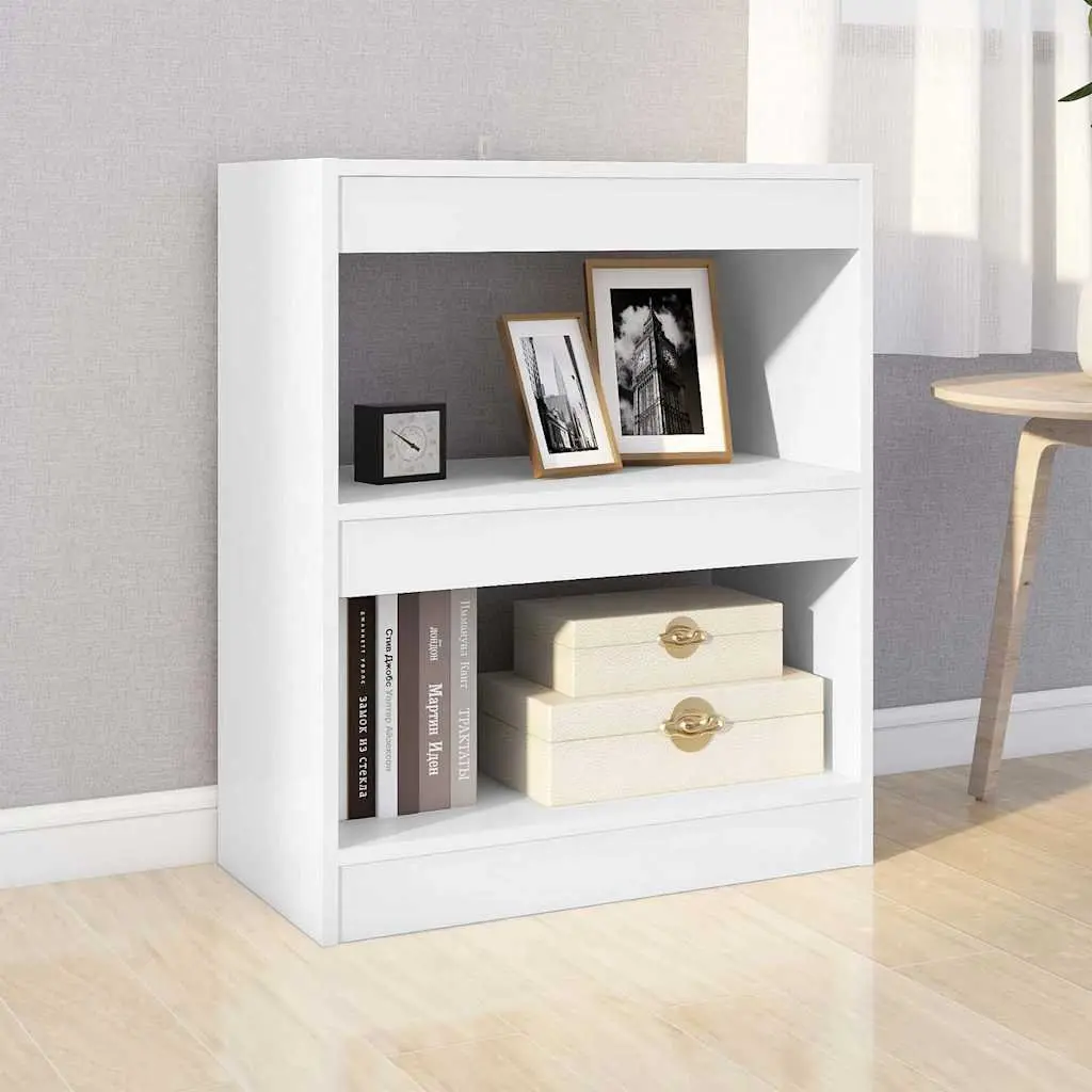 Book Cabinet White Storage Unit Room Divider Shelving 60x30x72cm Sturdy Construction