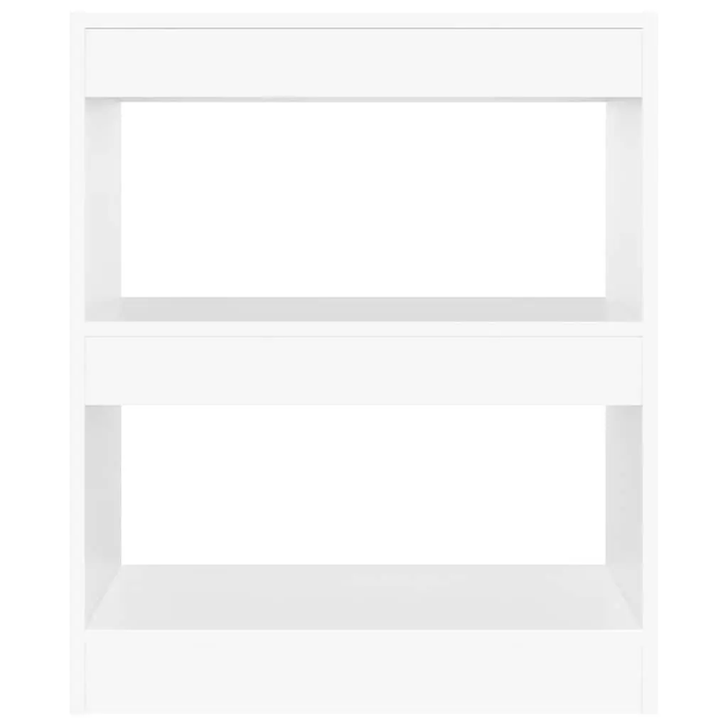 Book Cabinet White Storage Unit Room Divider Shelving 60x30x72cm Sturdy Construction