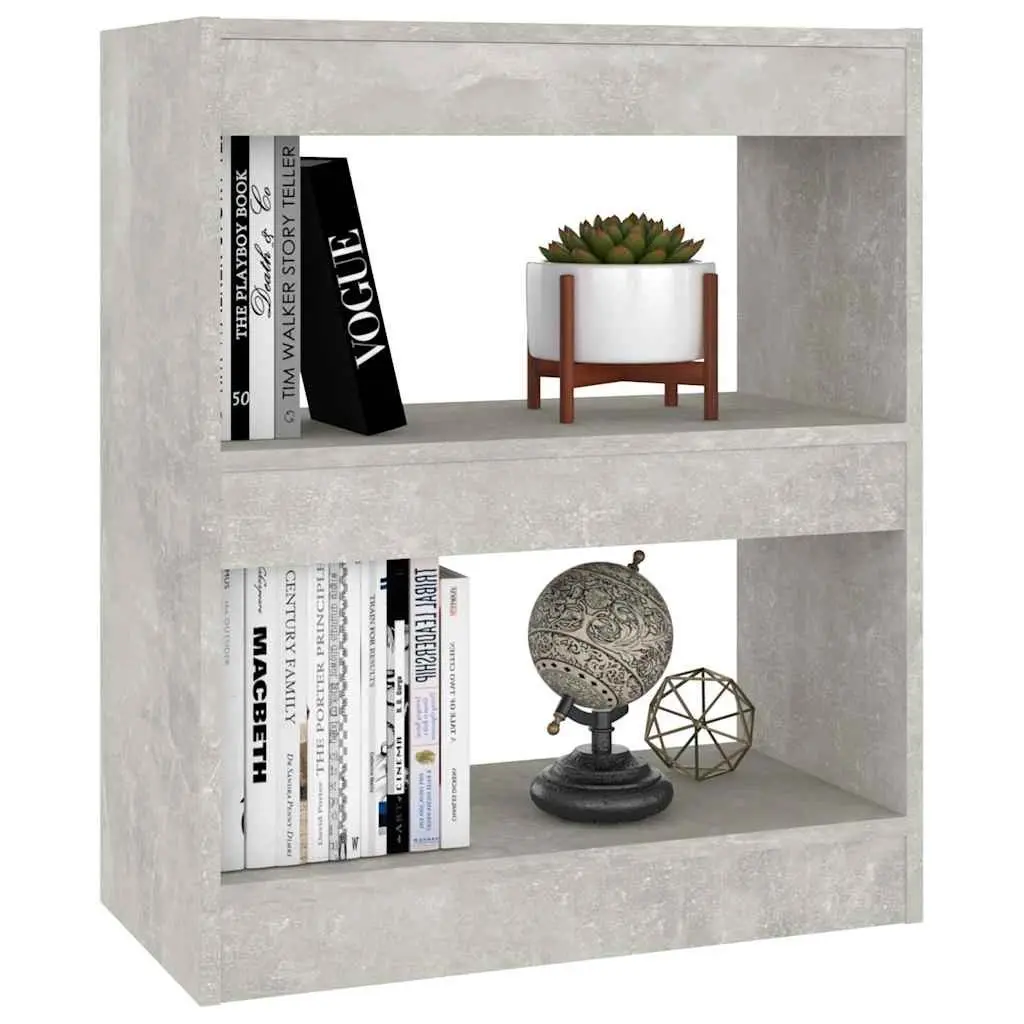 Grey Bookcase Storage Unit Room Divider 60W x 30D x 72H cm