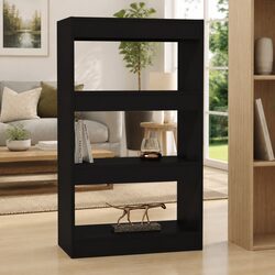 Functional Room Divider and Storage Solution in Black