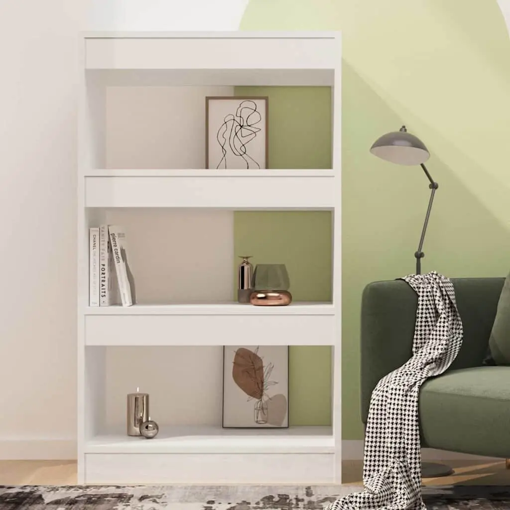 High Gloss White Book Cabinet and Divider