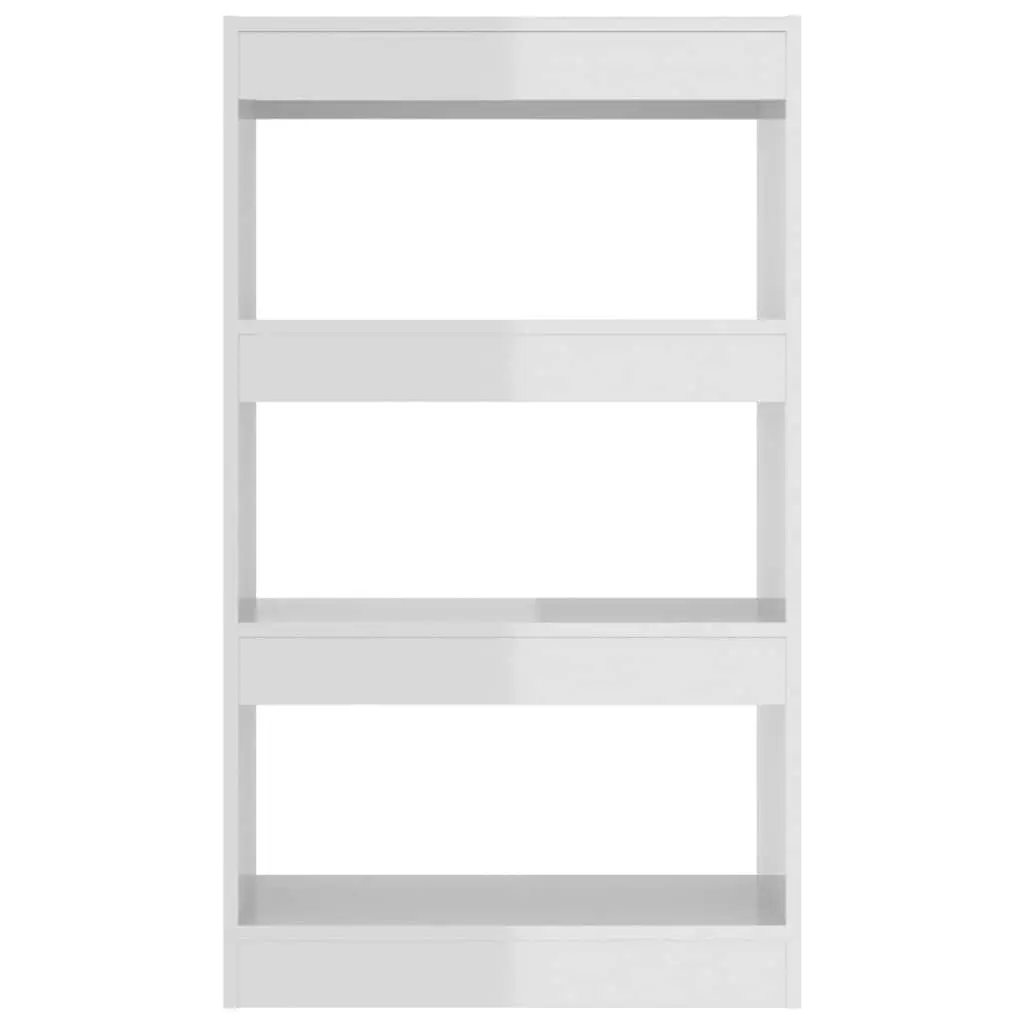 High Gloss White Book Cabinet and Divider