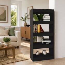 Black Bookshelf for Home Organization