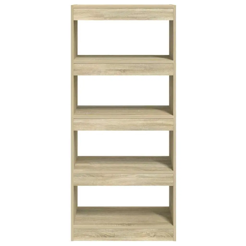 Book Cabinet Wooden Room Divider Shelving Unit 60W x 30D x 135H cm Brown