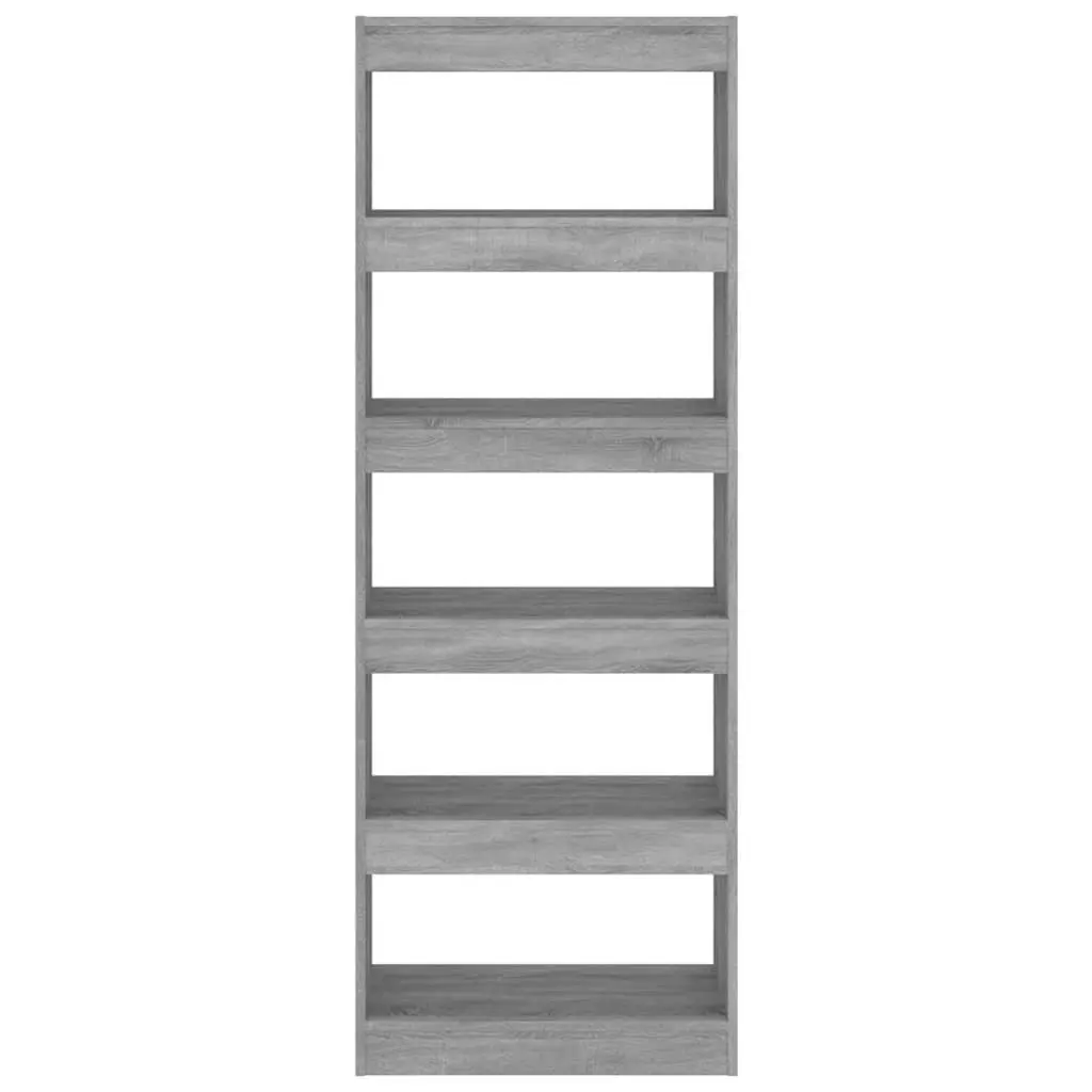 Book Cabinet Room Divider Grey 60x30x166cm Engineered Wood Shelving Storage