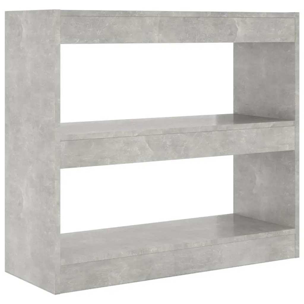 Book Cabinet Engineered Wood 80W x 30D x 72H cm Grey Shelving Storage Room Divider