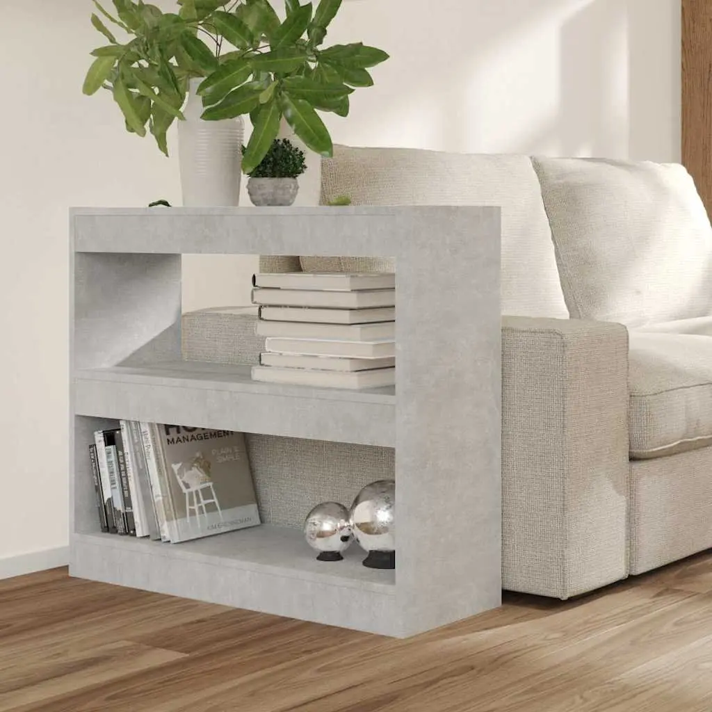 Book Cabinet Engineered Wood 80W x 30D x 72H cm Grey Shelving Storage Room Divider