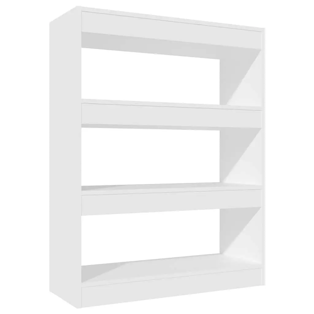 Book Cabinet Room Divider White Engineered Wood Bookshelf Storage Organiser