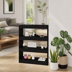 Versatile Black Book Cabinet for Various Spaces
