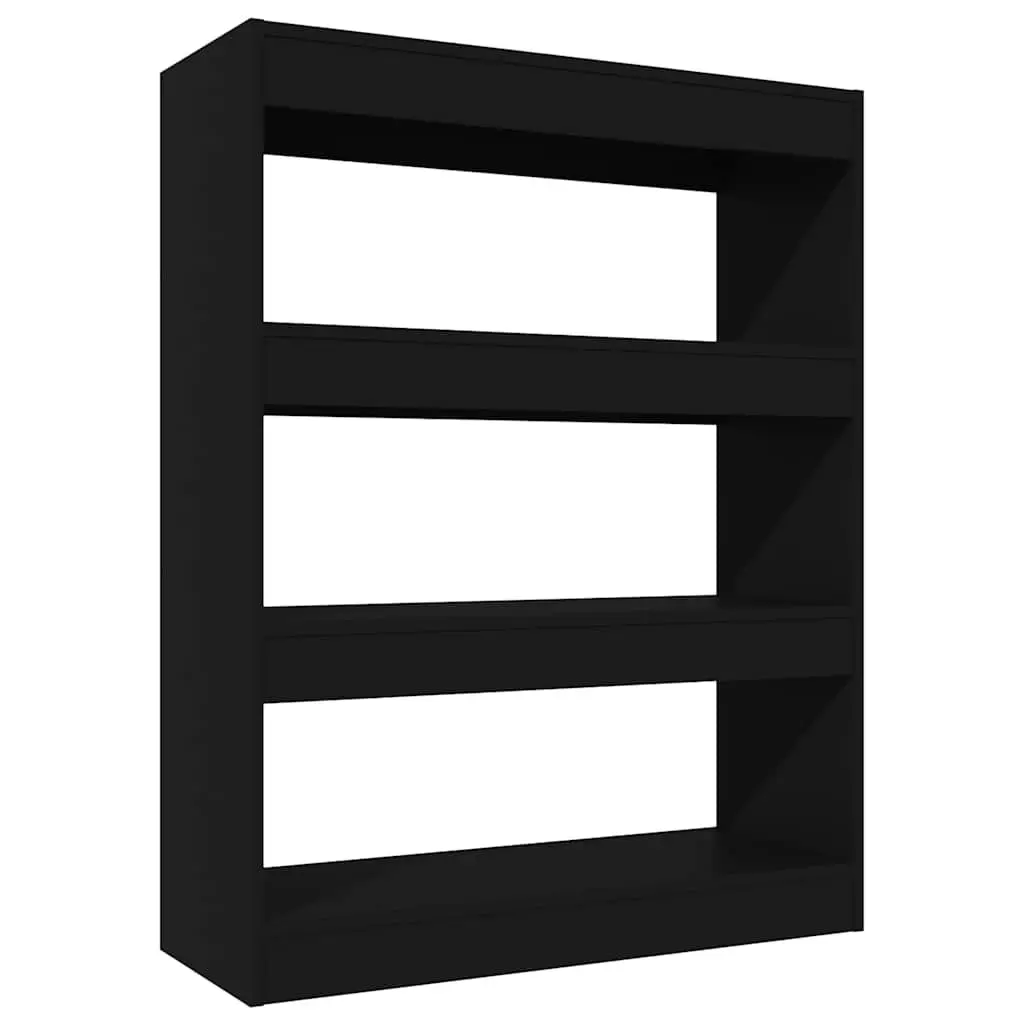 Black Book Cabinet Room Divider Shelving Unit Storage Bookcase Standing Shelf