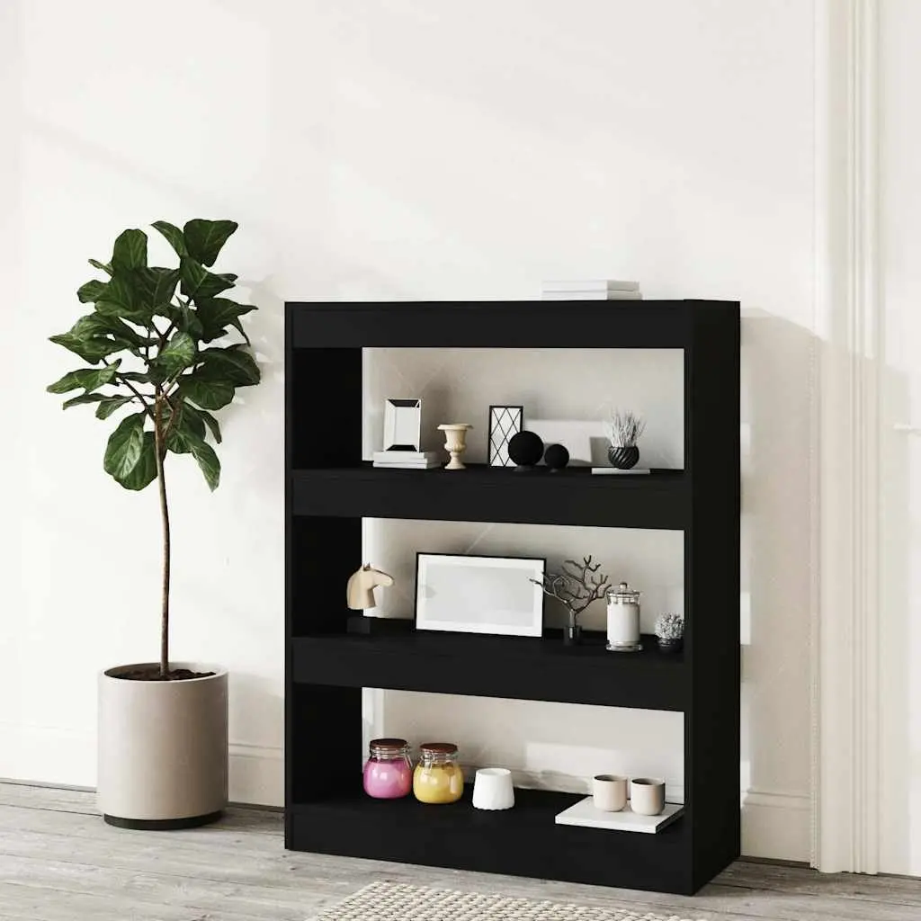Black Book Cabinet Room Divider Shelving Unit Storage Bookcase Standing Shelf