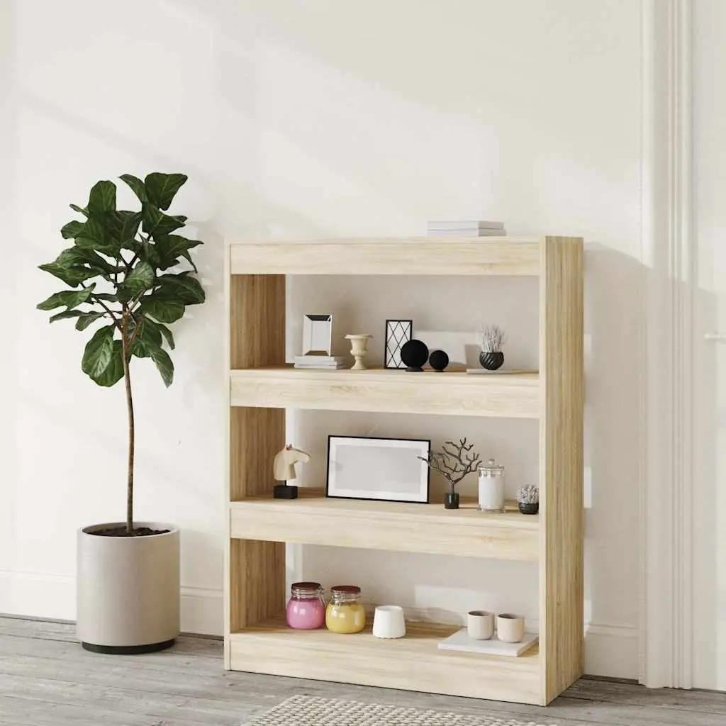Book Cabinet Engineered Wood 80x30x103cm Brown Standing Shelf Storage Bookcase