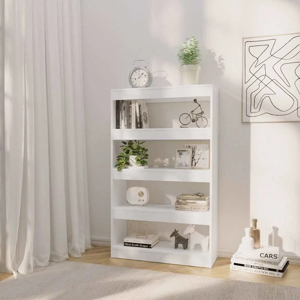 White Book Cabinet for Living Space 80x30x135cm