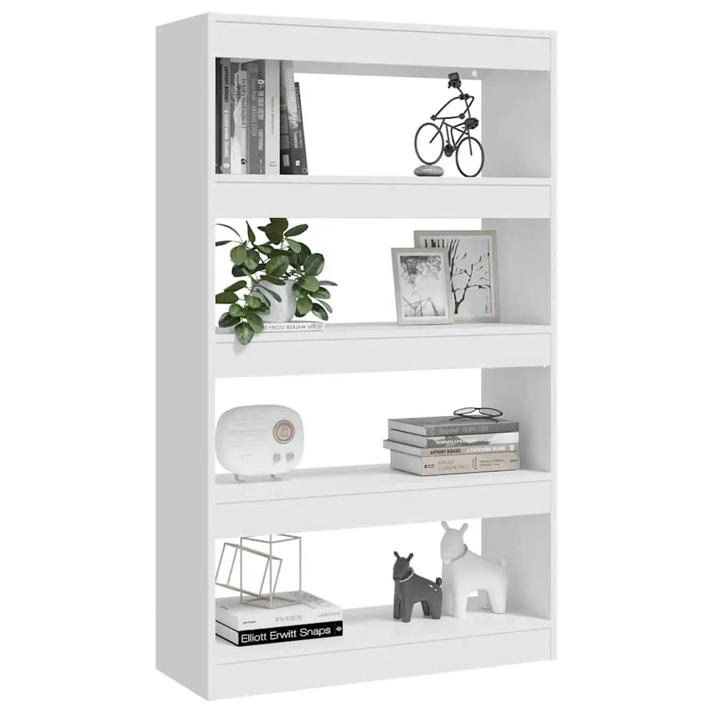 White Book Cabinet for Living Space 80x30x135cm