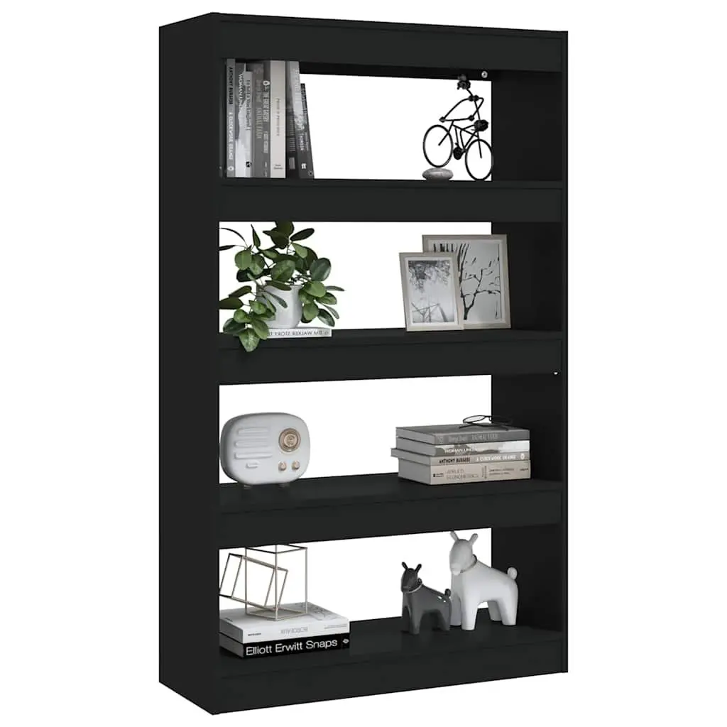 Black Book Cabinet Wooden Shelving Unit Room Divider Storage Organiser 80cm x 30cm x 135cm