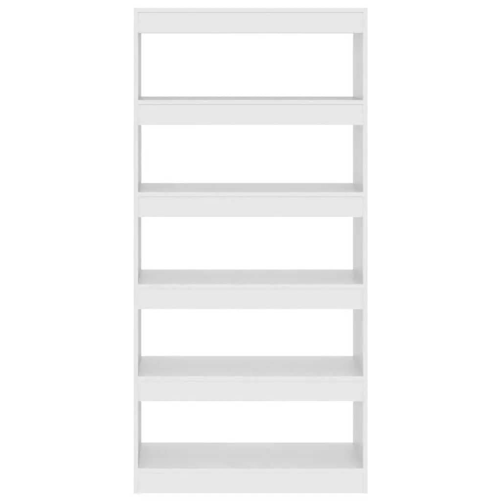 Book Cabinet Engineered Wood 80x30x166cm White Room Divider Storage