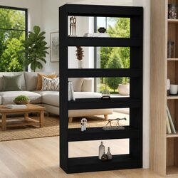 Practical Black Bookcase for Home Organization