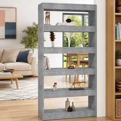 Functional Grey Book Cabinet for Home Organization