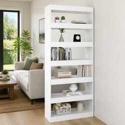 Practical White Book Cabinet for Home Organization