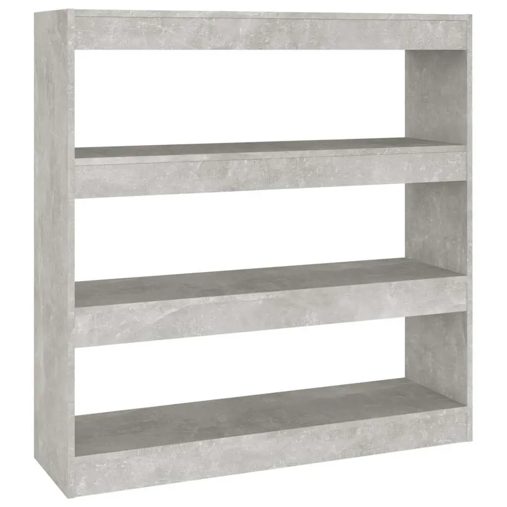 Book Cabinet Room Divider Grey Storage Shelf 100W x 30D x 103H cm