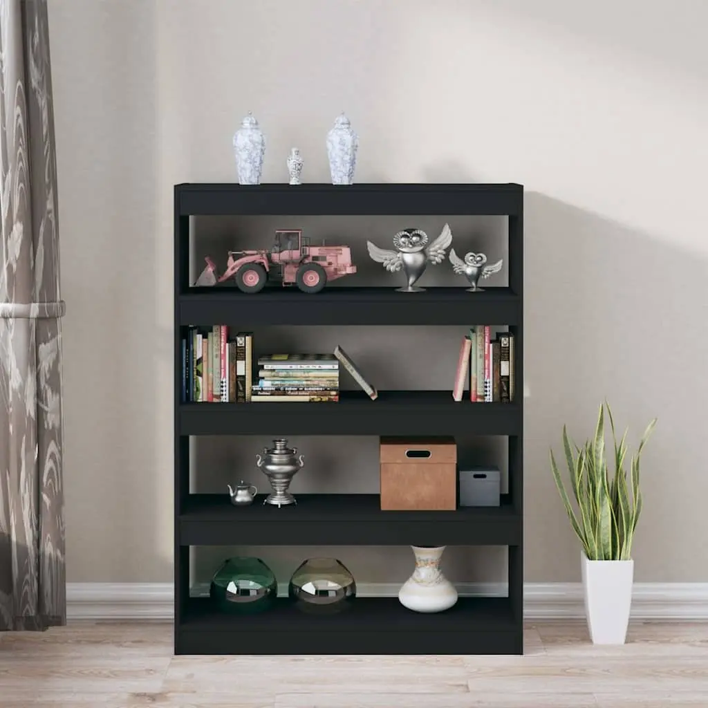 Black Book Cabinet Room Divider for Home Use