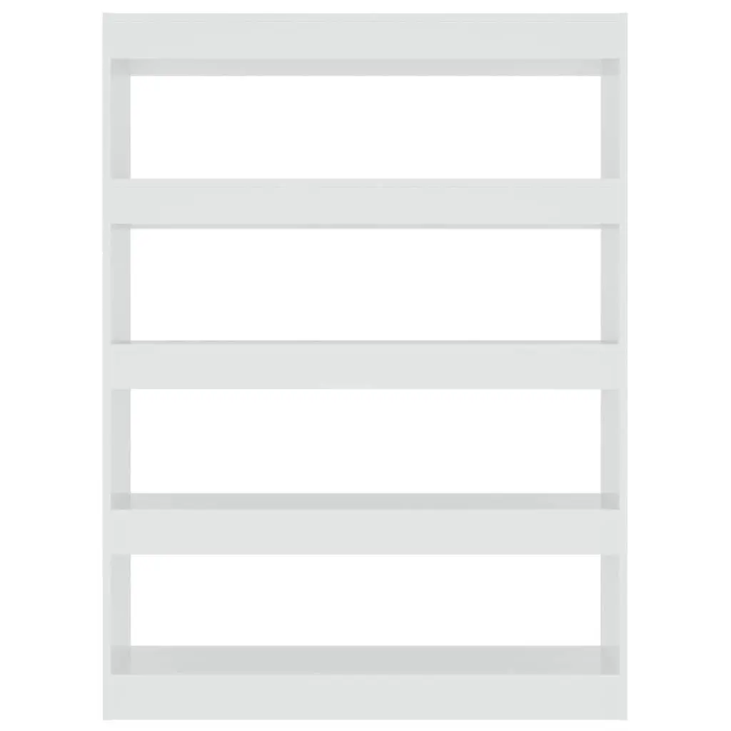 Room Divider Book Cabinet High Gloss White Storage Unit Shelving 100W x 30D x 135H cm