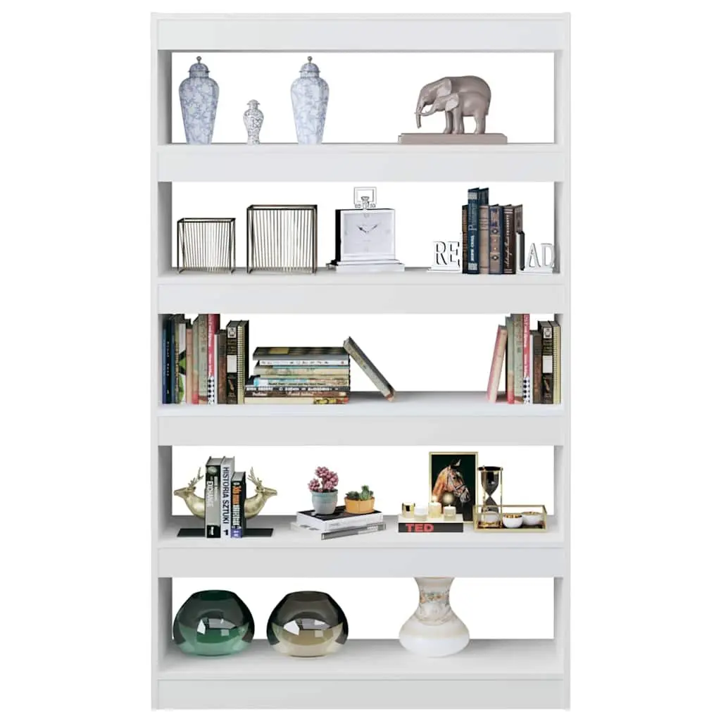 Book Cabinet Wooden 100x30x166cm White Room Divider Storage Shelving Unit