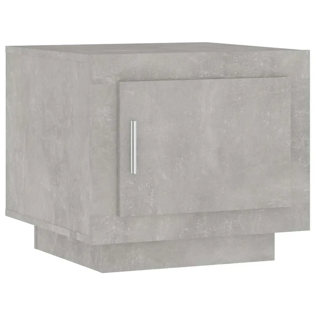 Coffee Table Engineered Wood 51x50x45 cm Grey Storage Door Accent Home Furniture Couch Side