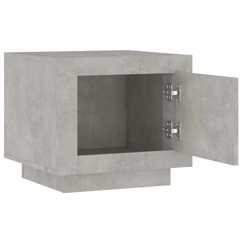 Coffee Table Engineered Wood 51x50x45 cm Grey Storage Door Accent Home Furniture Couch Side