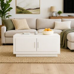 Versatile White Coffee Table for Any Living Space