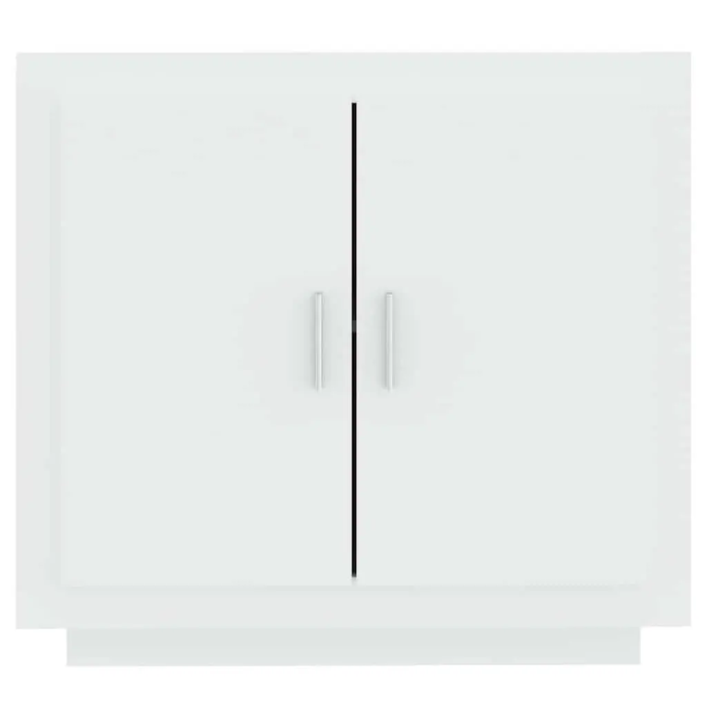 Sideboard Engineered Wood 80x40x75 cm White Buffet Cabinet 2 Door Compartments