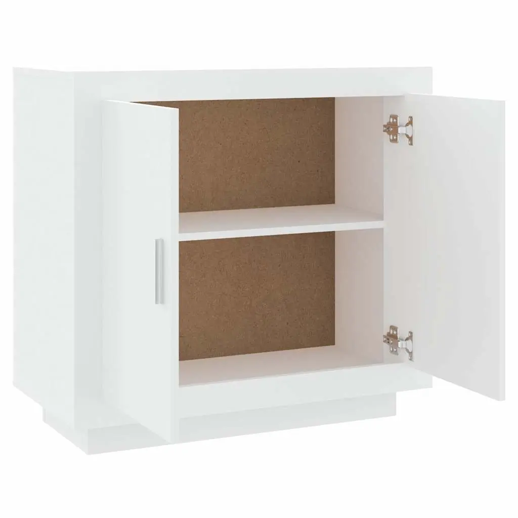 Sideboard Engineered Wood 80x40x75 cm White Buffet Cabinet 2 Door Compartments