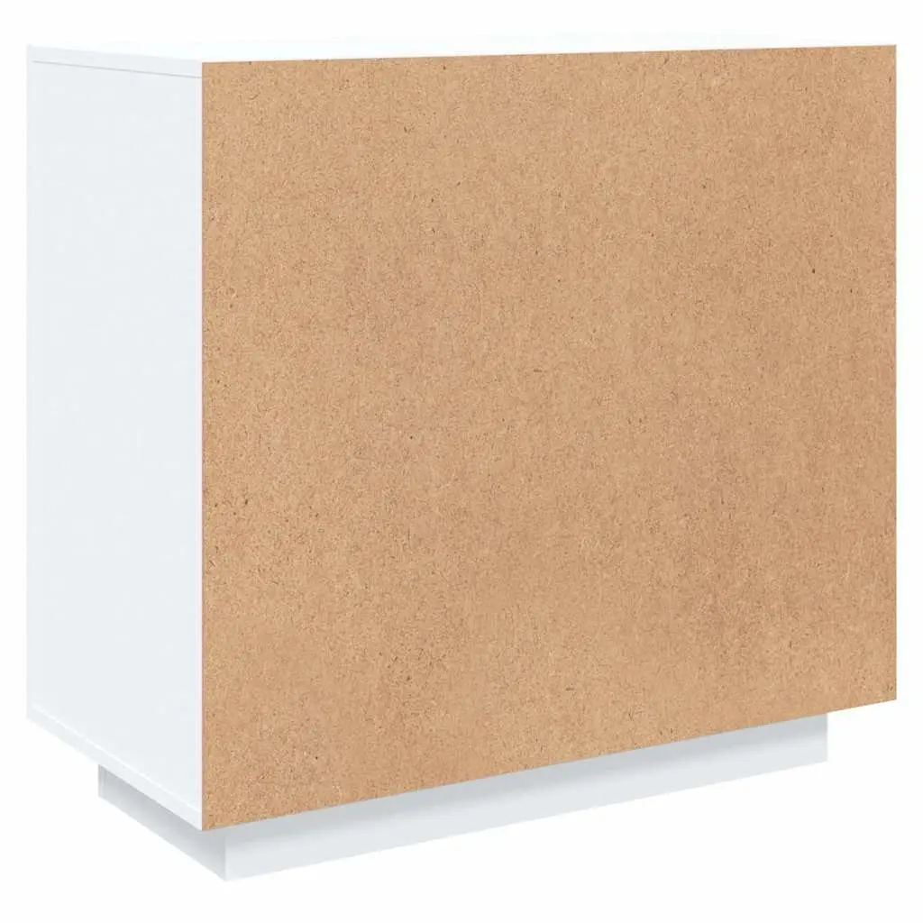 Sideboard Engineered Wood 80x40x75 cm White Buffet Cabinet 2 Door Compartments