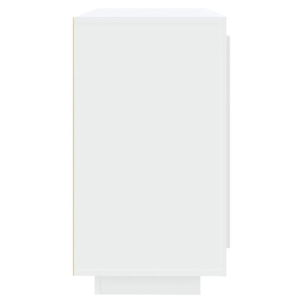 Sideboard Engineered Wood 80x40x75 cm White Buffet Cabinet 2 Door Compartments