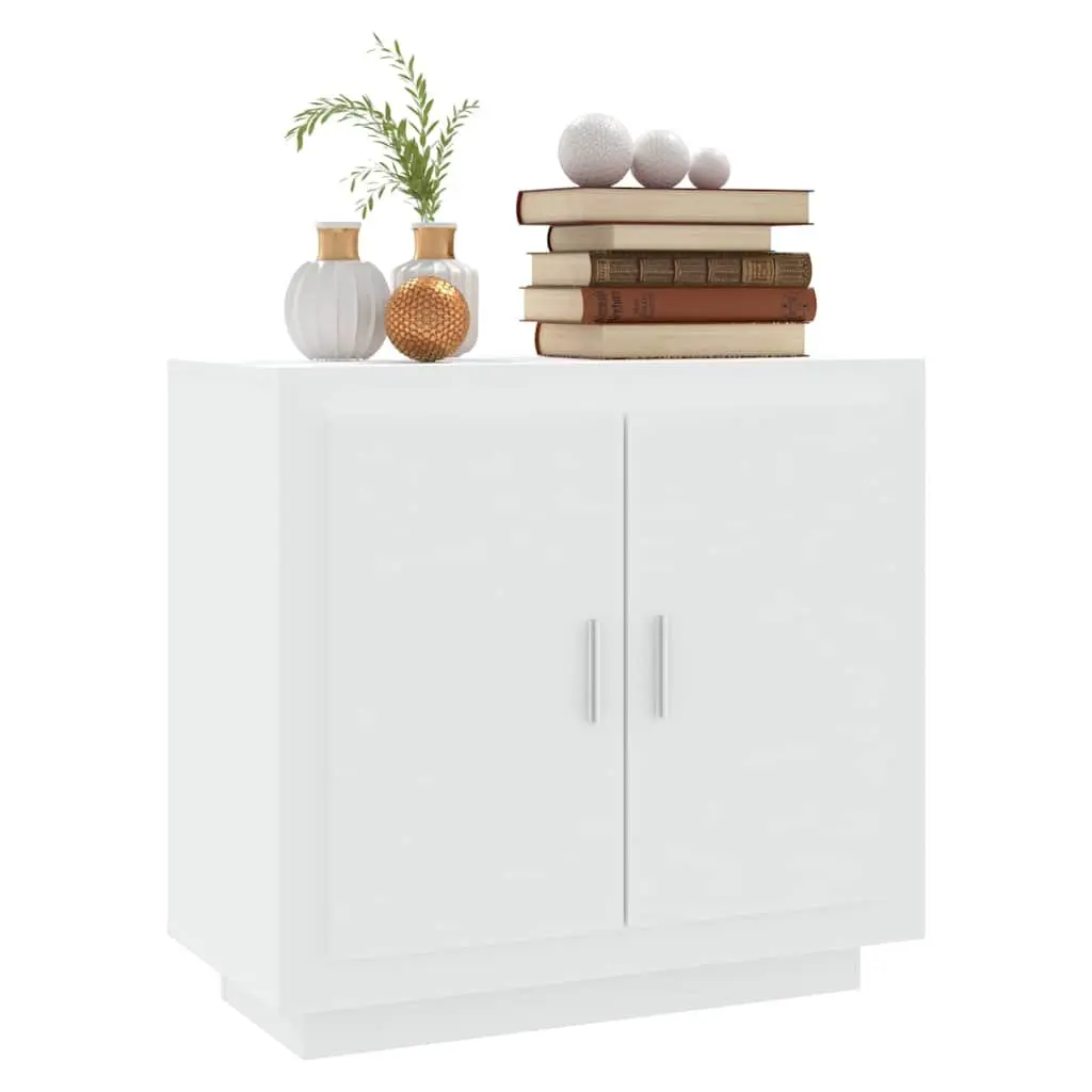 Sideboard Engineered Wood 80x40x75 cm White Buffet Cabinet 2 Door Compartments