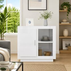Versatile White Sideboard for Living Room or Bedroom