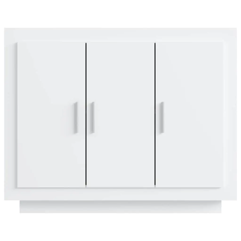 Sideboard Engineered Wood 92 x 35 x 75 cm White Storage Cabinet with Doors and Shelves for Living Room Bedroom Furniture