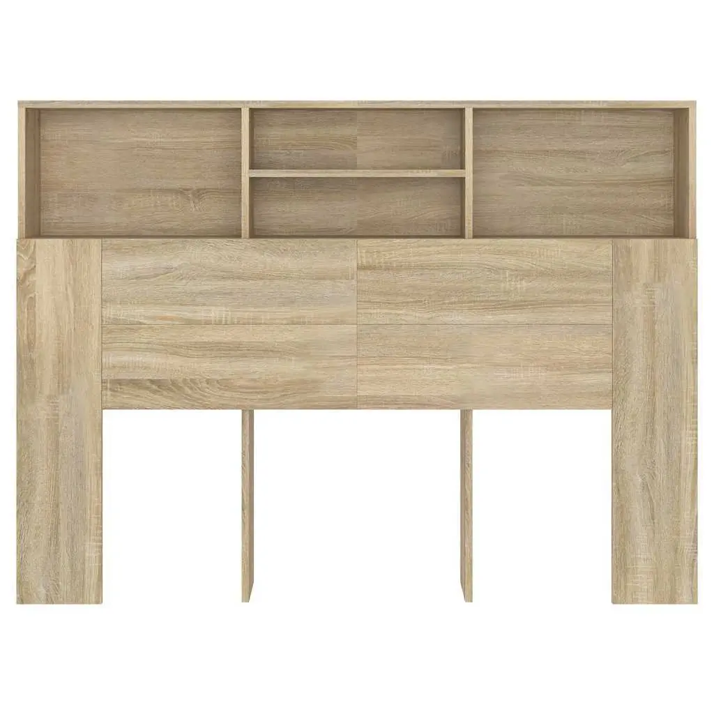 Headboard Cabinet Engineered Wood Wall-Mounted 140 x 19 x 103.5 cm Brown