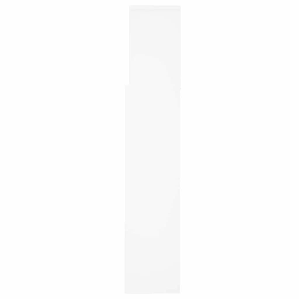 Wall-Mount Bookcase Headboard Cabinet 160cm Engineered Wood White Bedroom Storage