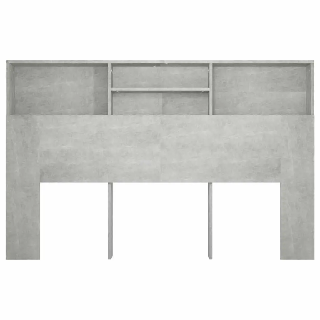 Grey Headboard Cabinet for Space-Saving Storage