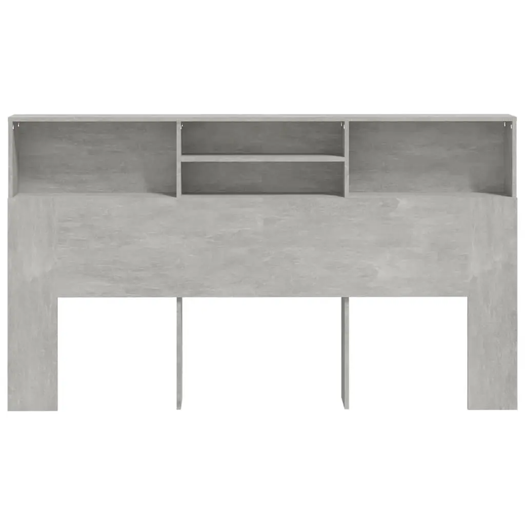 Headboard Cabinet Bed Bookcase Storage 180cm Grey Bedroom Furniture with