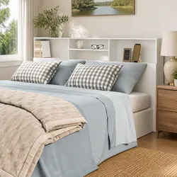 200 cm White Headboard Cabinet for Home Use
