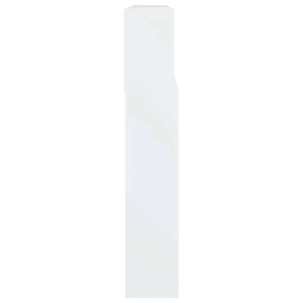 Headboard Cabinet Engineered Wood 220 cm White Wall Mounted Storage Bedroom Furniture