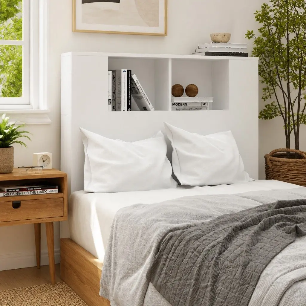 White Cabinet for Headboard and Bedroom Needs
