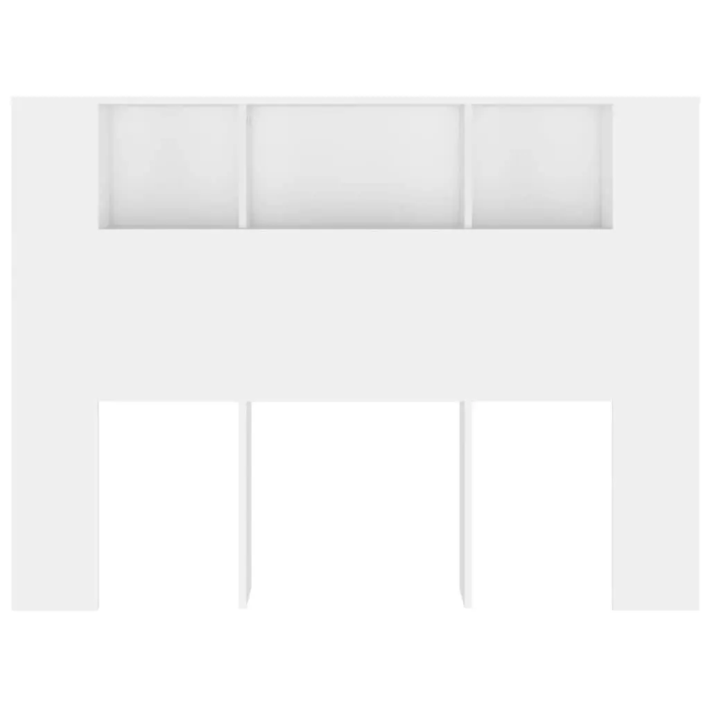 Headboard Cabinet White 140cm Wall Mount Bedroom Storage Bookcase Organiser