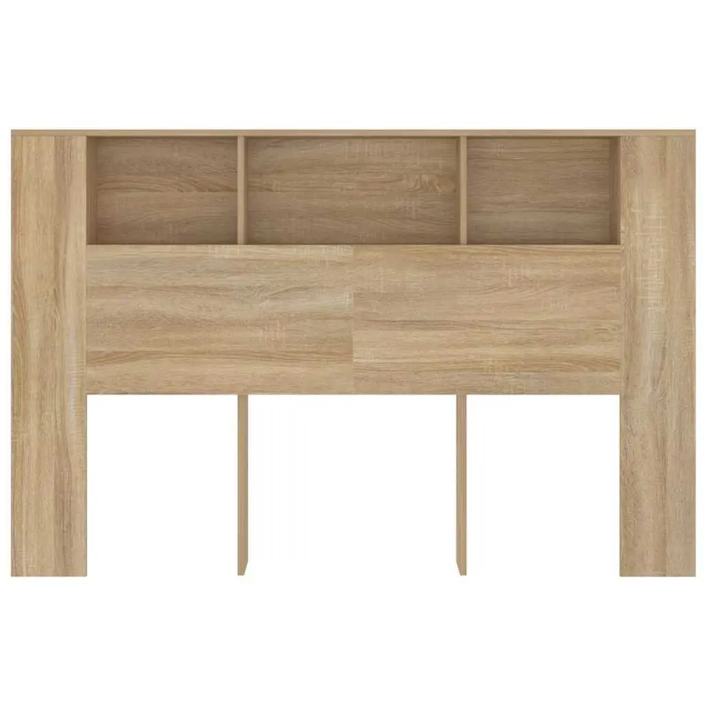 Brown Engineered Wood Headboard Cabinet 160 cm Storage for Bedroom